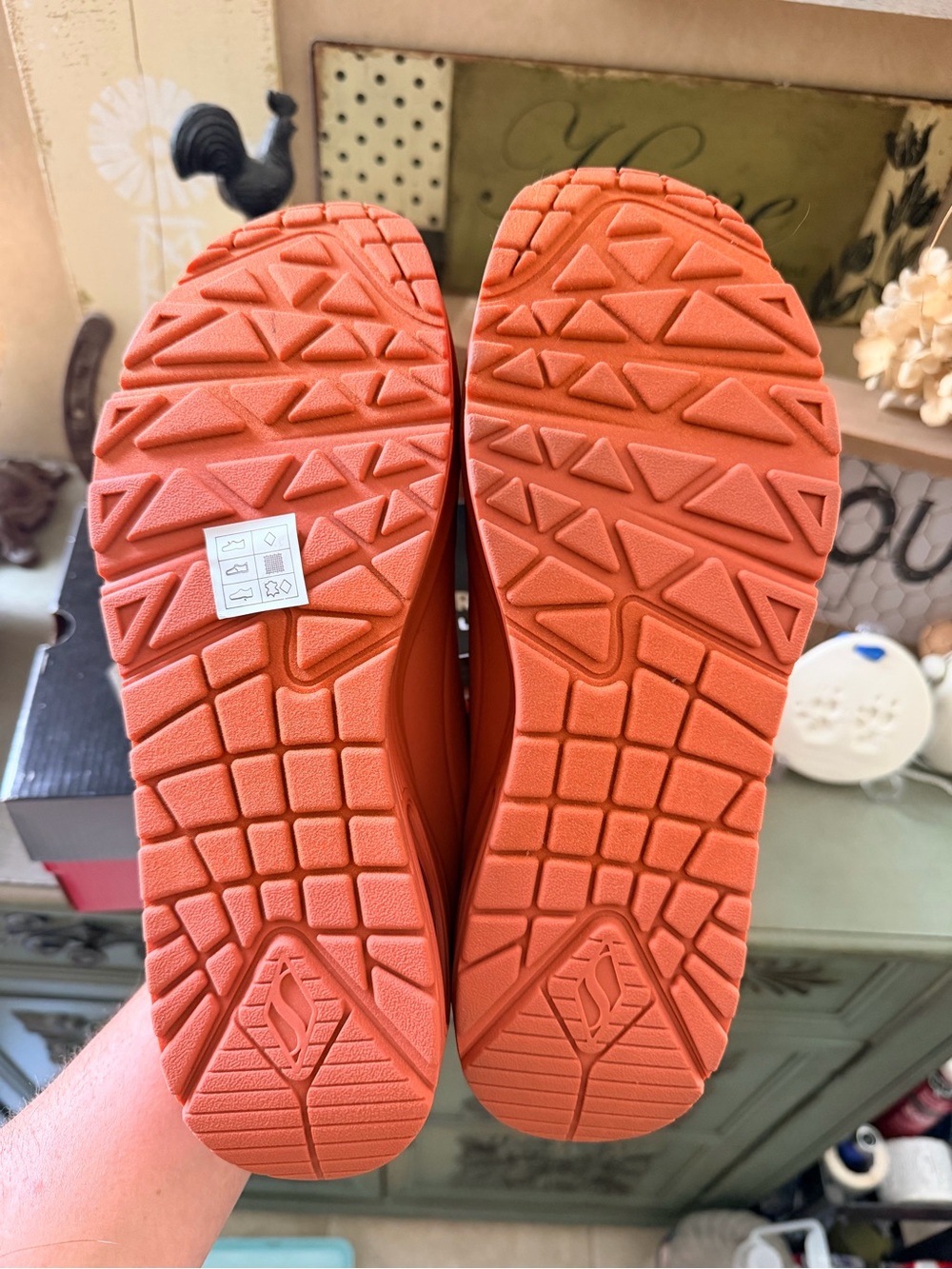 Skechers Women's Coral/Orange Platform Athletic Sneakers - Picture 4 of 7